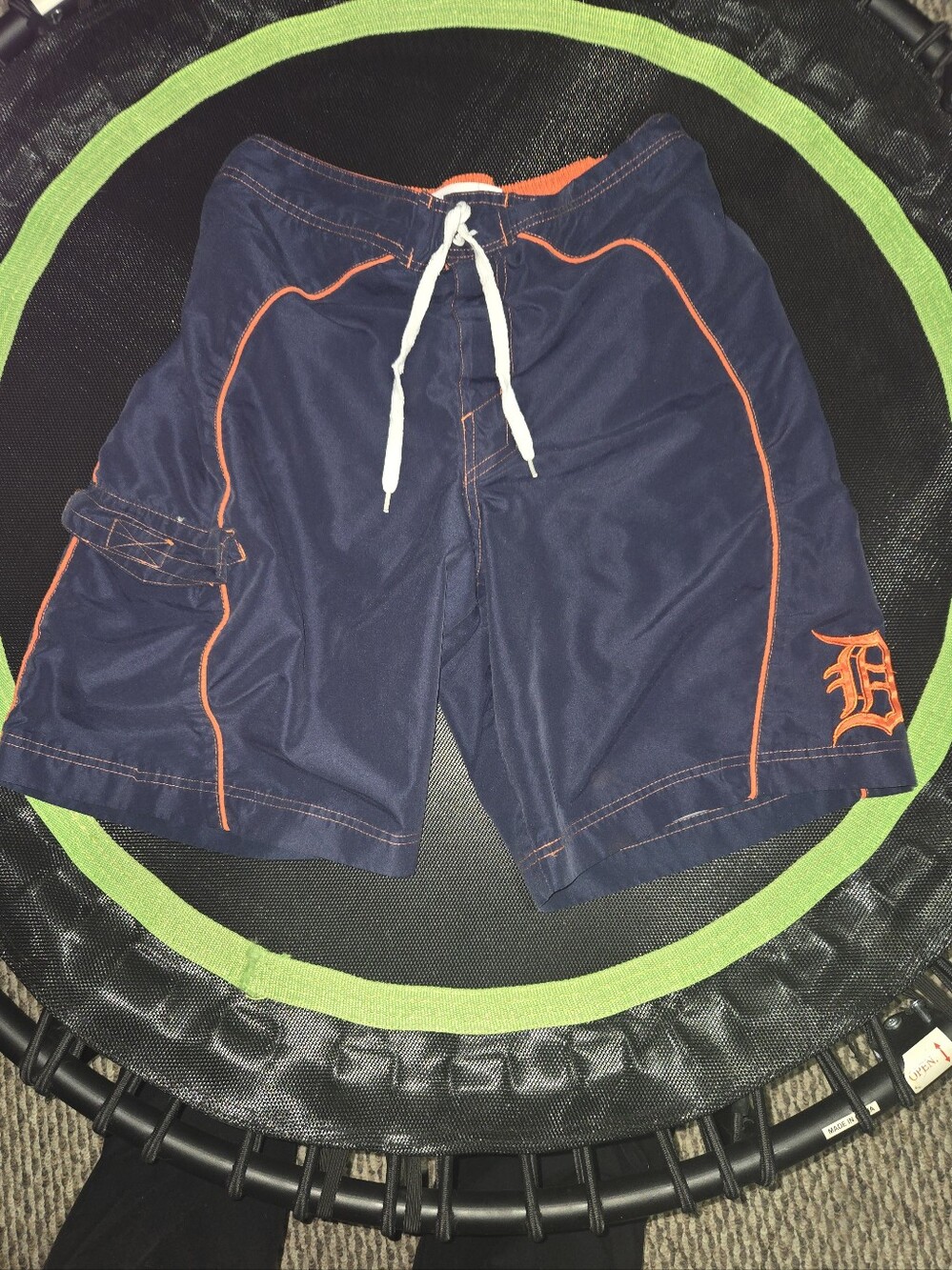 Detroit Tiger's Swim Trunks Navy Blue with Orange Trim